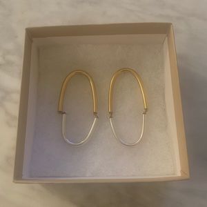 Madewell brass earrings